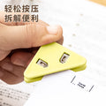 Triangle clip stationery test paper storage handy gadget data paper clip student book clip office supplies data file