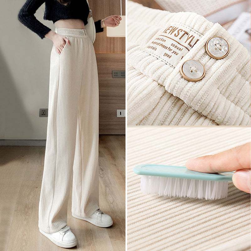 Girls' spring/autumn pants, kids' wide-leg trousers, big girls' spring collection , new loose-fit straight-leg trendy pants