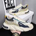 Men's winter 2025 new mesh hollow-out breathable anti-odor height-increasing versatile hong kong style chunky sole dad sneakers - trendy ins style