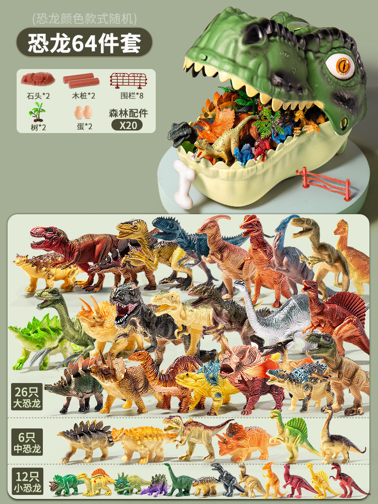 Dinosaur toy set for kids: tyrannosaurus rex, triceratops, and more - soft vinyl, realistic animal model figures