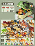 Dinosaur toy set for kids: tyrannosaurus rex, triceratops, and more - soft vinyl, realistic animal model figures