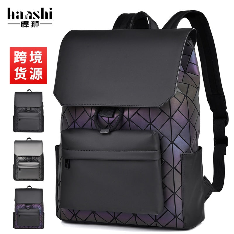Cross-border large-capacity men's backpack fashionable women's backpack trendy high-end sense lightweight backpack school bag commuter computer bag