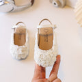 Vancahao girls' floral princess shoes, spring  new collection: round-toe, half-wrap sandals for toddlers and young children