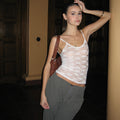 European and american style lace see-through camisole -  summer new arrival women's slim-fit fashion tank top wholesale