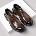 Genuine leather men's dress shoes - business casual, soft sole, soft upper, new formal shoes for work, everyday wear, groom, and wedding
