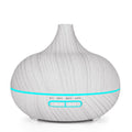 Wood grain aroma diffuser for home, bedroom, and hotel - ultrasonic essential oil mist humidifier with quiet operation, large capacity, and night light