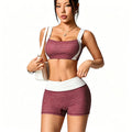 fashioncontrast color polka dot style yoga clothes suitoutwearsummer elastic sexy fitness sportswear suit for women