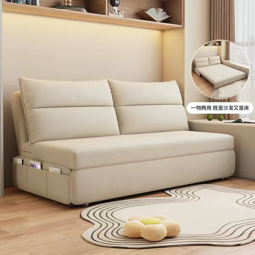 Sofa bed can be folded for dual use in small apartment living room multifunctional double sofa balcony cream style telescopic foldable bed