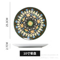 Bohemian art style new ceramic plate - creative, high-value european floral design dinner plate for home use and table setting