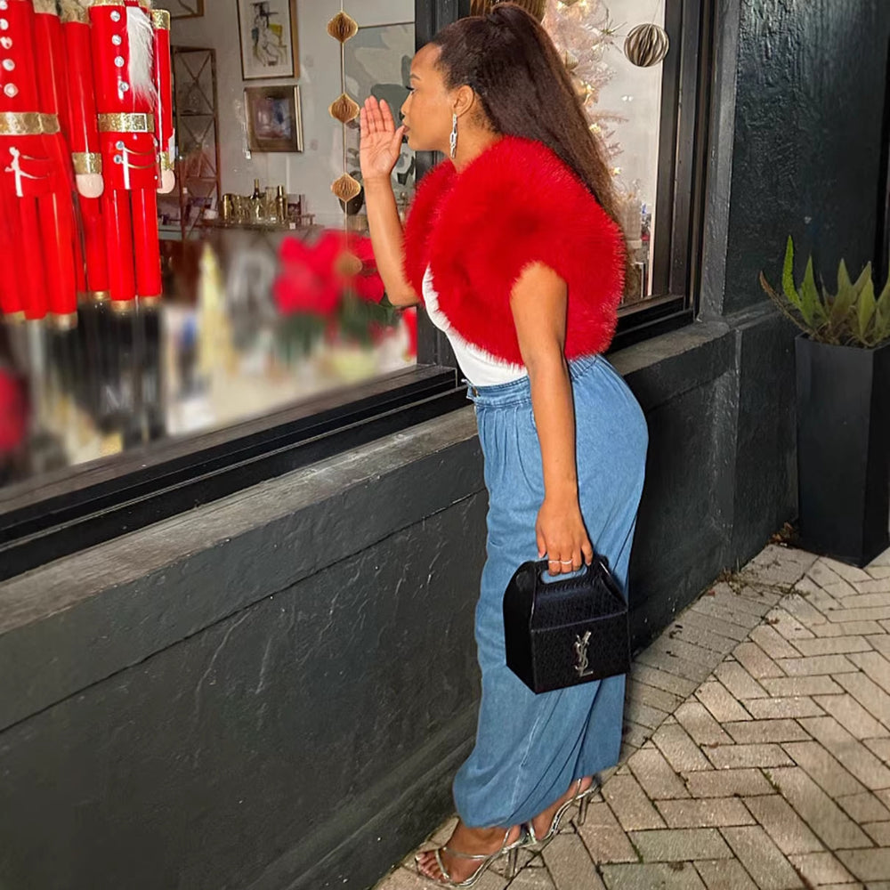 European and american style women's loose fit jeans - new zipper jogger style elastic waist casual pants for  cross-border e-commerce
