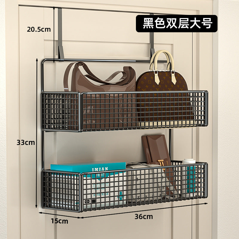 Over-the-door hook: your ultimate entryway organizer! wall-mounted, no-drill storage rack for bedroom closet, side-mounted clothes hanger