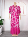 African plus size women's dress -  cross-border e-commerce,  chiffon printed dress