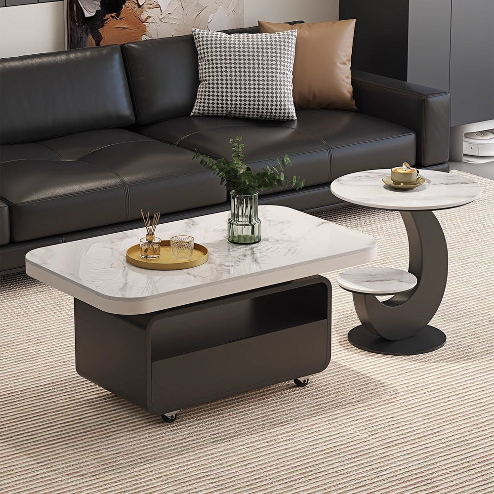 Rock slab coffee table rectangular italian normcoreaccessible luxury coffee table small apartment coffee table living room for home coffee table small apartment