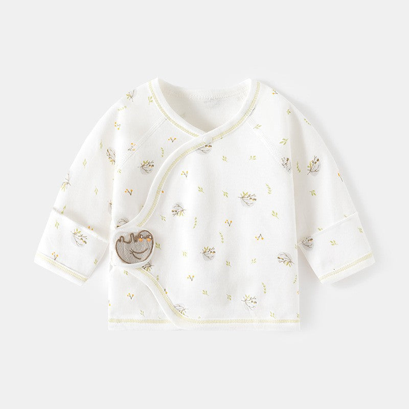 Babibele newborn baby clothes boneless fall and wintervelcro half back pajamas full month monk clothes baby tops