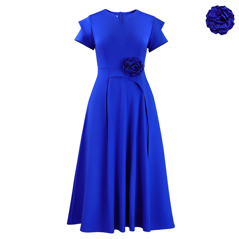 D3367 women's summer new arrival: european and american style elegant plus size midi high waist a-line african dress