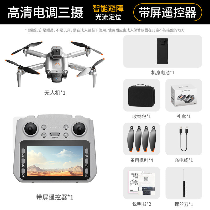 m6 brushless drone with large screen remote control, optical flow, intelligent obstacle avoidance, and high-definition aerial photography