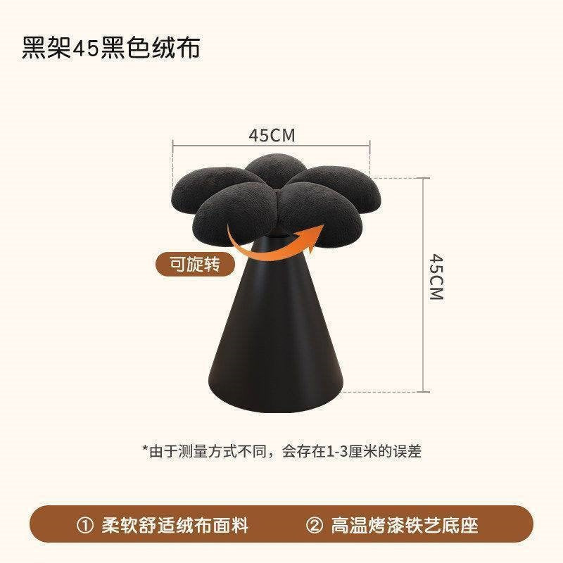 Bedroom high-looking dressing table stool new arrival popular makeup stool girl accessible luxury petal chair backrest fabric