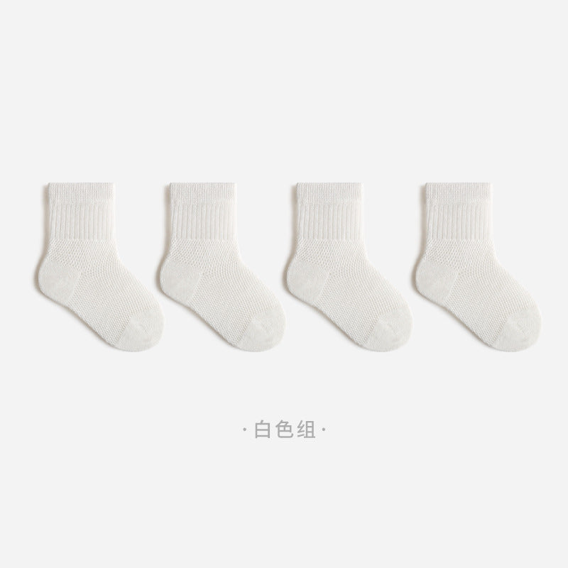 Babibele kids mesh socks - spring/summer thin style, pure cotton, seamless, breathable baby & newborn socks, class a