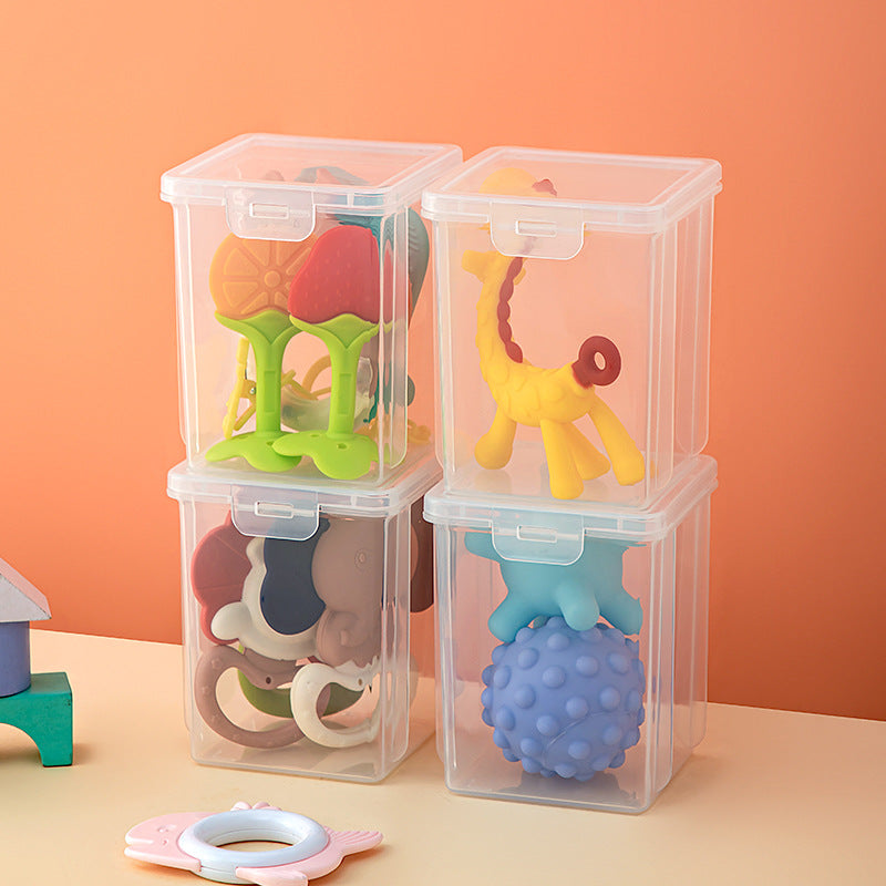 Dust-proof bottle storage box, molar stick, pacifier, baby teething glue storage box, Bite Bite Le fruit complementary food storage box