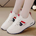 plus size women's shoes new arrival breathable leather sneakers women's korean version thick solecasual soft bottom running dad shoes