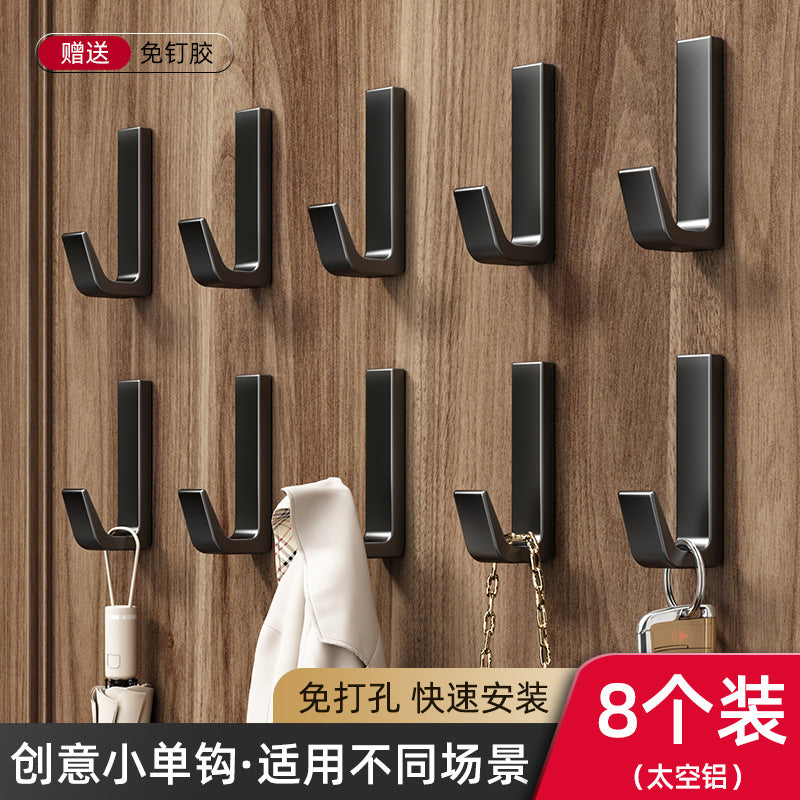 Heavy-duty adhesive hooks - no drilling required! perfect for kitchen, bathroom, door backs, and walls. damage-free, weight-bearing towel hooks