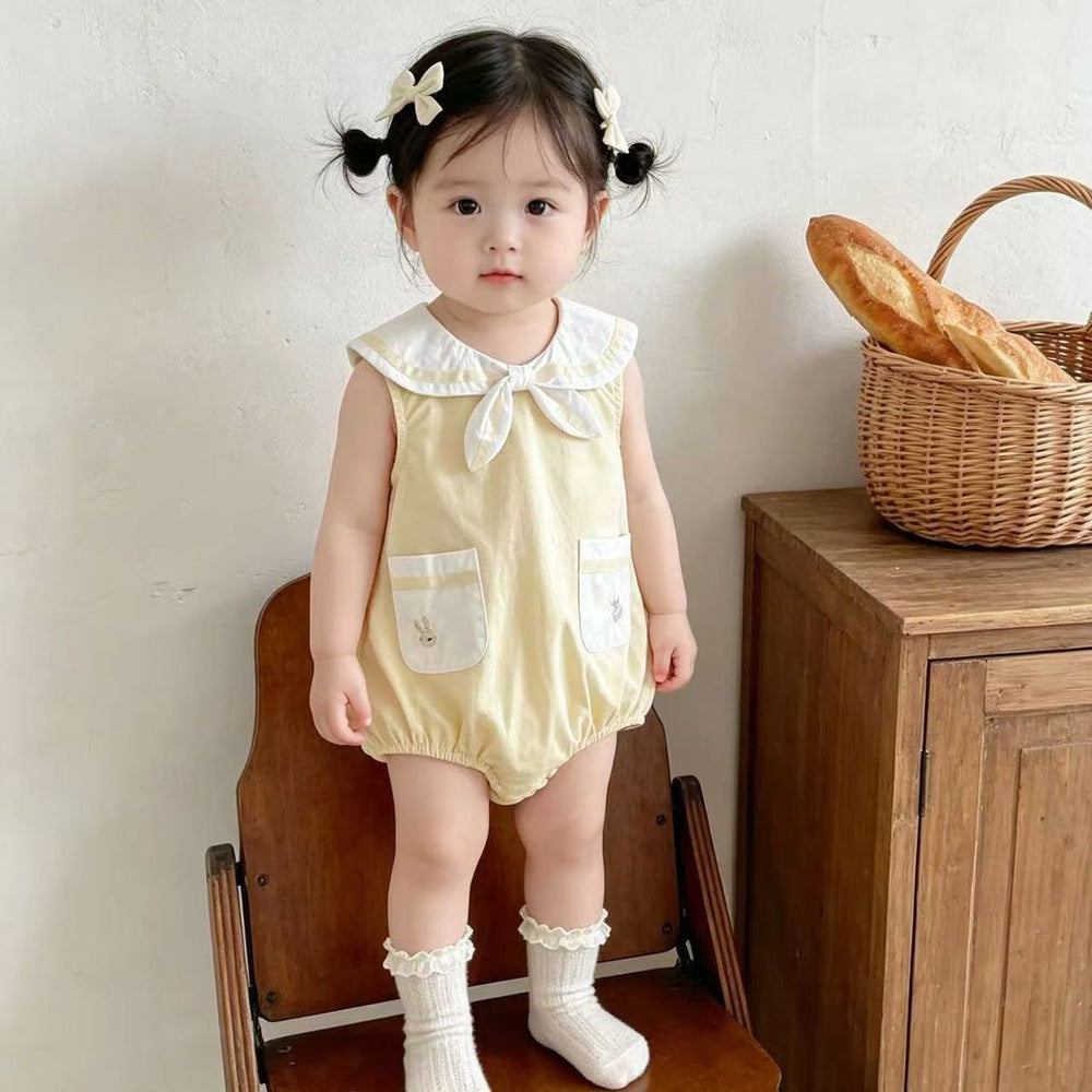 Summer lightweight romper baby princess super cute stylish bodysuit infant clothes summer sleeveless outing jumpsuit