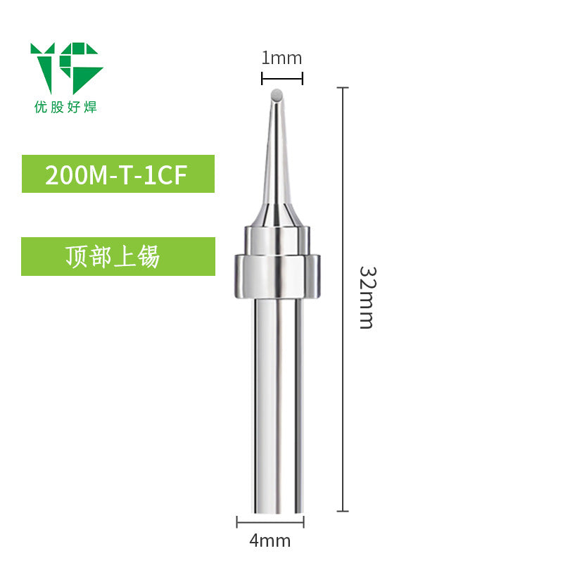 203H electric soldering iron head 90W high frequency welding table 200 Luo iron head pointed nozzle horseshoe nozzle knife head welding table universal ferrochrome head