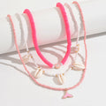 Bohemian seaside necklace wholesale european and american cross-border beach style necklace women's fishtail shell love pendant