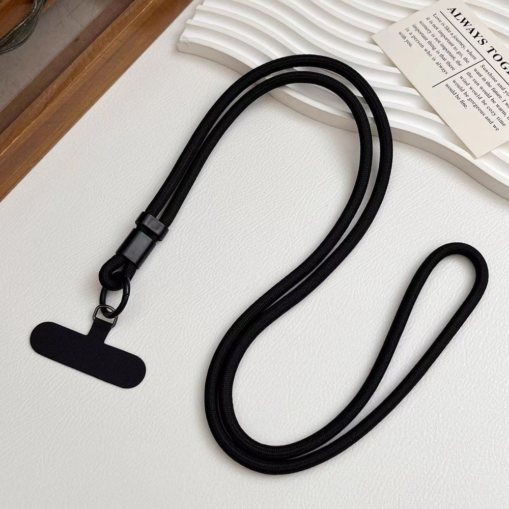 Adjustable buckle pure color mobile phone lanyard cross-body halter dual-purpose nylon rope woven strong and durable anti-lost anti-fall
