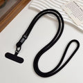 Adjustable buckle pure color mobile phone lanyard cross-body halter dual-purpose nylon rope woven strong and durable anti-lost anti-fall