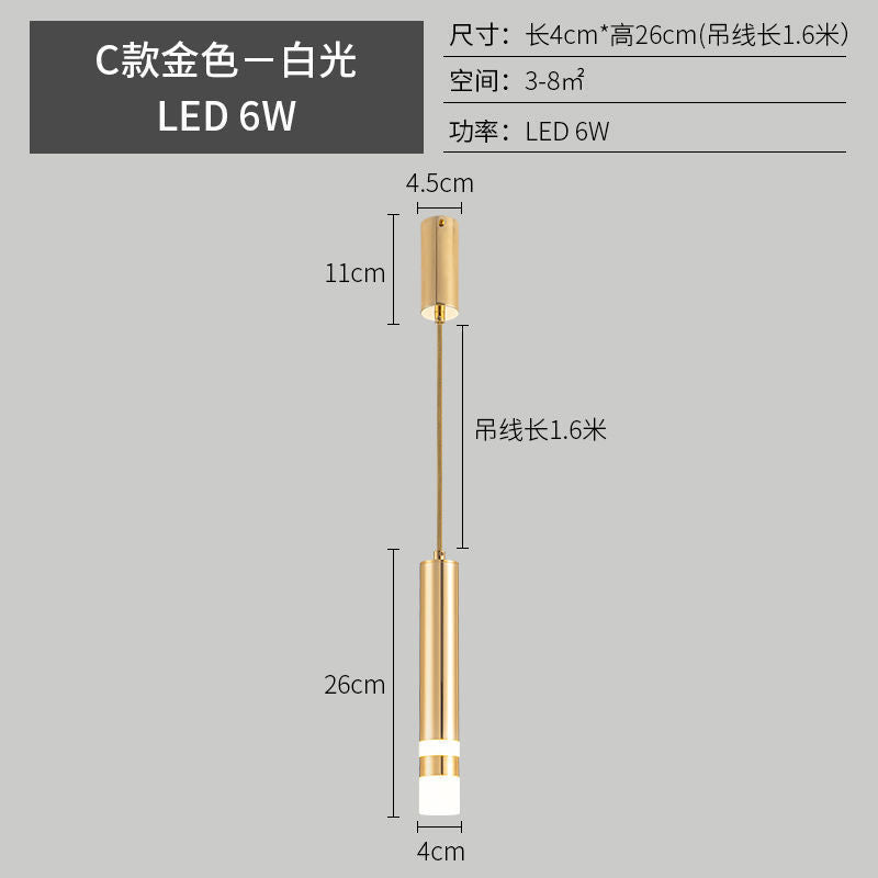 Chandelier bedside indoor bedroom lights ins Internet celebrities Nordic simple creative small personality restaurant bar lighting