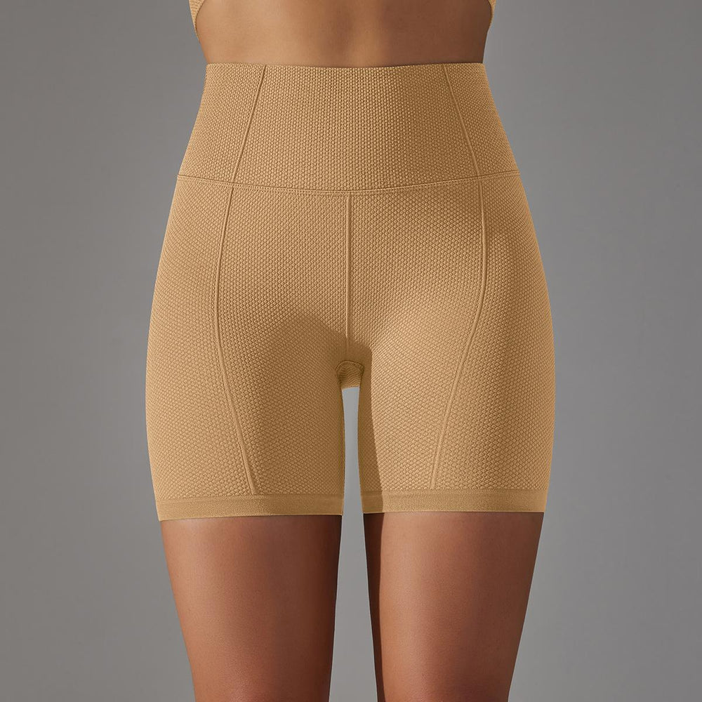 European and american cross-border new seamless five-piece jacquard knit yoga set - high-waisted, butt-lifting leggings, workout outfit