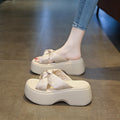 Thick sole sandals and slippers for women summer outwear2026new arrivalfashion with skirt lightweight non-slip beach shoes for small people to increase height