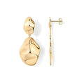 Amazon's new stylishtrendy teardrop-shaped pendant earrings polished hollow exaggerated heavy geometric earrings for women