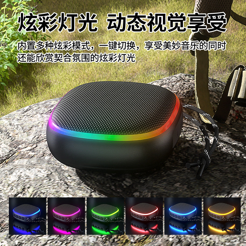 Magnetic bluetooth speaker, portable fabric waterproof mini speaker, subwoofer, outdoor 2026 new wireless model