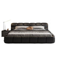 Accessible luxury genuine leather bed storage double bed casual italian puff bed master bedroom scandinavian leather bed head layer cowhide bed