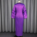 New sequin patchwork lantern sleeve dress - ruched waist, slim fit african robe, evening gown for banquets