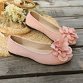 Plus size women's flats for export - spring  new collection: pointed-toe, soft-soled loafers with floral embellishments - ready to ship
