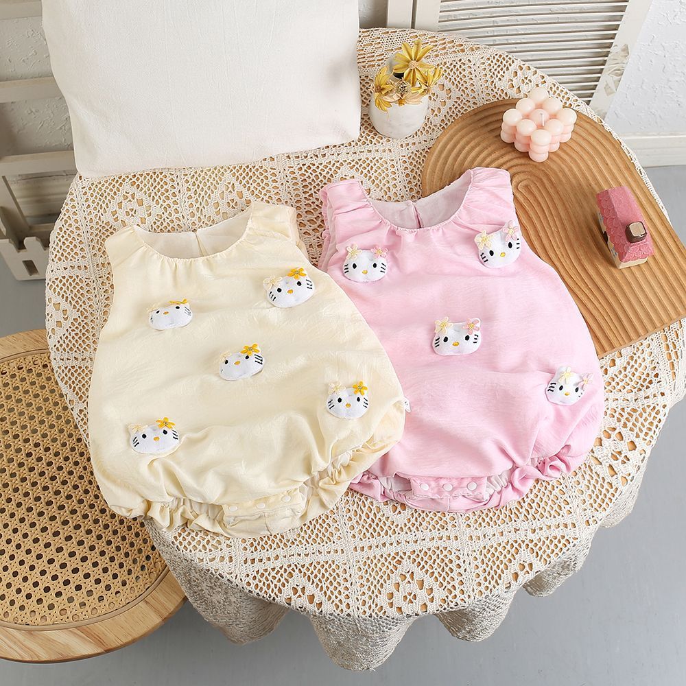 Summer newborn baby girl summer vest cute cartoon super cute hello kitty sleeveless romper