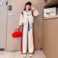 Girls' fall outfit set : stylish korean-inspired casual two-piece set for mid-to-large children - cardigan and sportswear