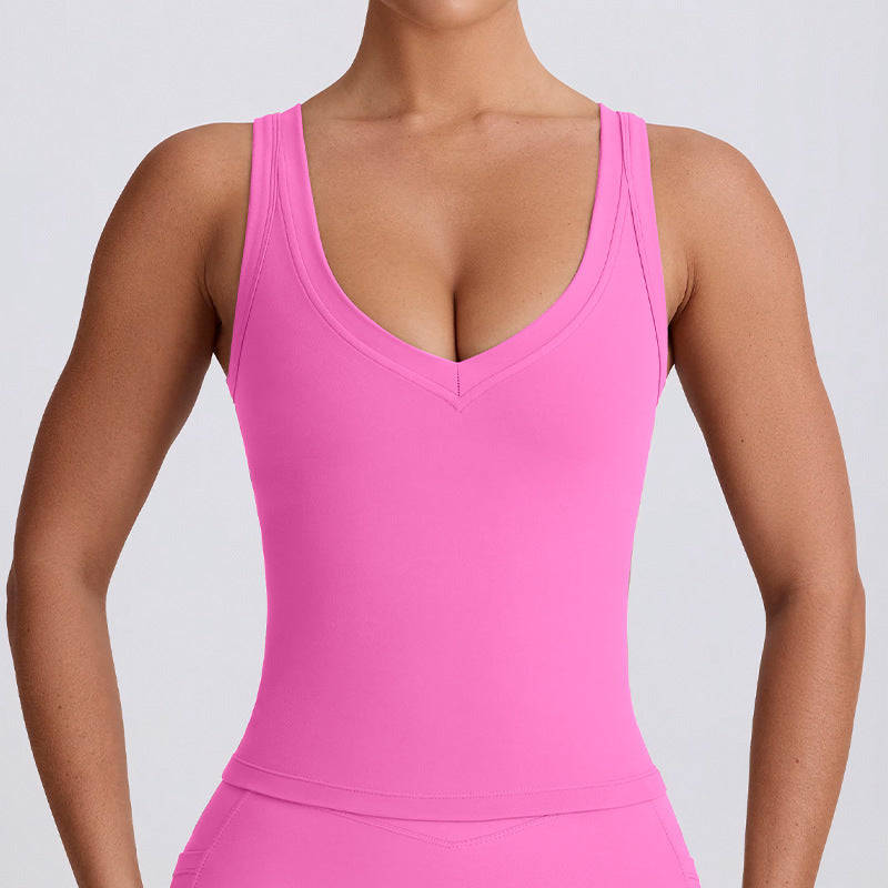 sports vest breathable back yoga clothes fashion sling outdoor sports intimates women's bubble wrap fitness tops