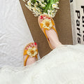 Sweet floral slides for women - summer beach sandals, korean style, trendy student design, non-slip fashion slippers, soft sole shoes