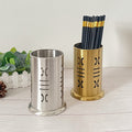 Personalizedk-style stainless steel chopstick barrel thickenedcut out pattern chopstick cage kitchen tableware storage barbecue restaurant storage bucket