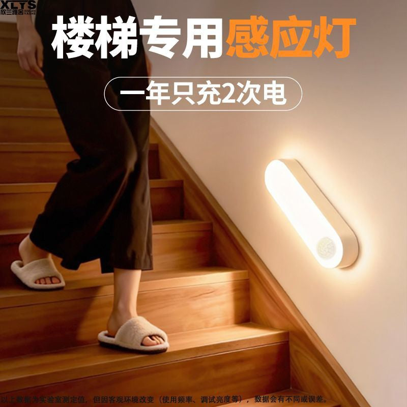 Smart human body induction night light - bedroom sound control, wireless, for home use - stairway, hallway, corridor, bedside lamp for nighttime use