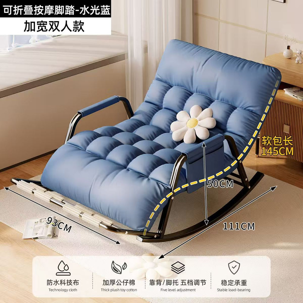 Rocking chair double recliner for home lazy chair plaid reclining living room rocking chair popular casual adult sofa chair