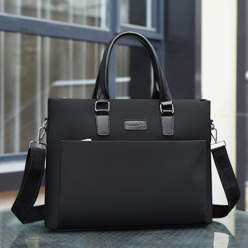 New Men's Fashion Oxford Cloth Portable Business Briefcase Casual Large Capacity Meeting Bag Bag Computer Bag