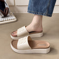 Women's flat slippers for summer 2025: new, high-end, soft-soled, retro-style, exquisite one-strap mules for outdoor wear