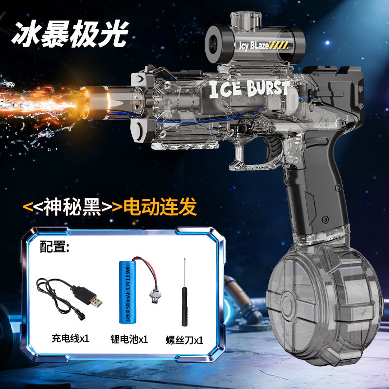 new revolver electric ice blast energy ring fully automatic continuous large capacity cool sound effect lighting water gun