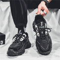 Popular men's shoes spring breathable mesh easiest for match sports casual running thick sole tire dad men's trendy shoes