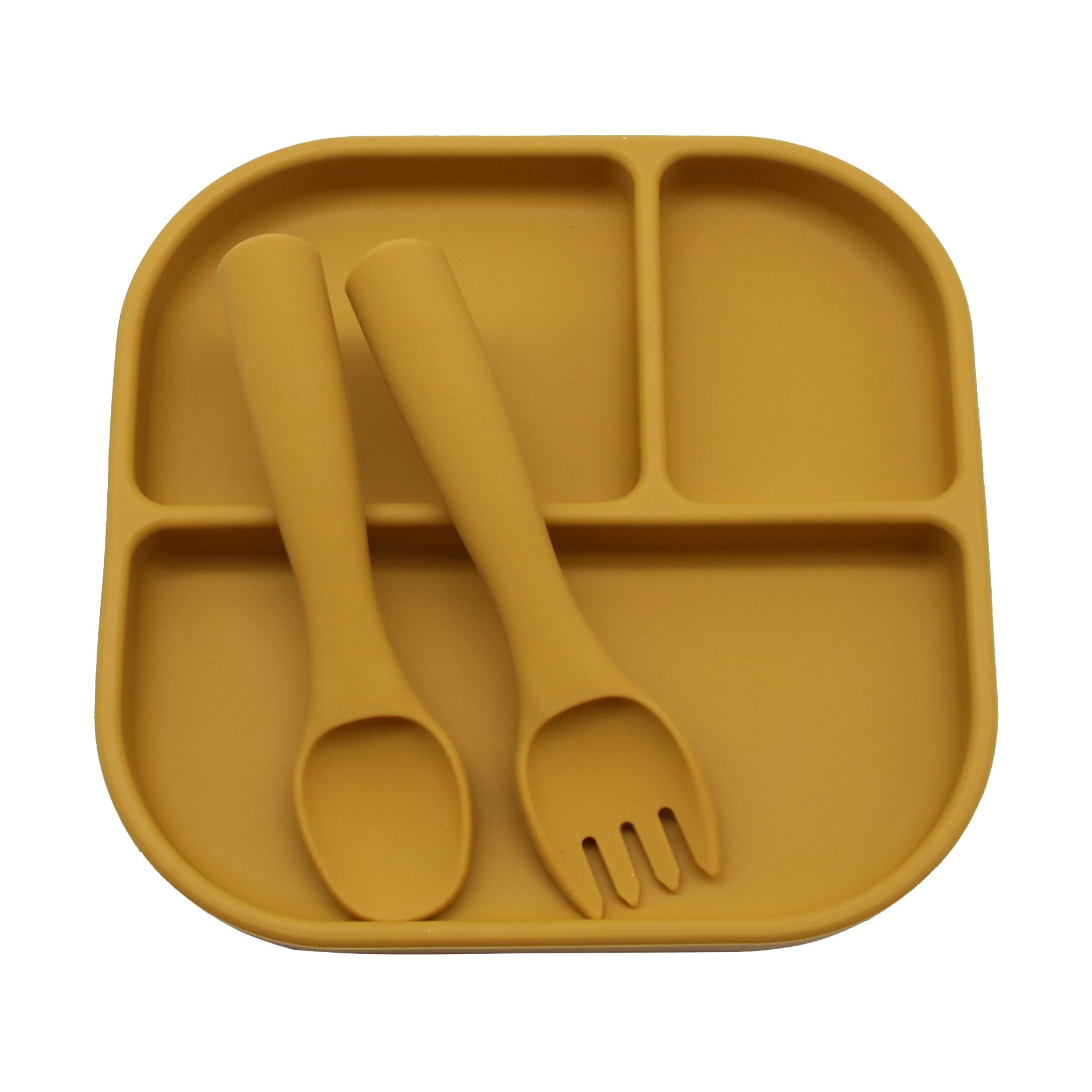 Cross-border supply of silicone plates, children's and babies' silicone plates, integrated silicone rice bowls, complementary food plates, feeding tableware